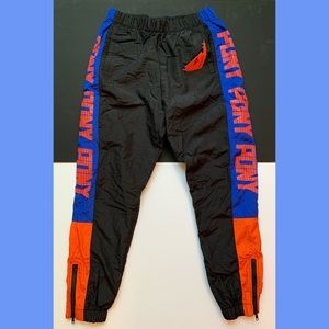 colorblock retro PONY logo joggers